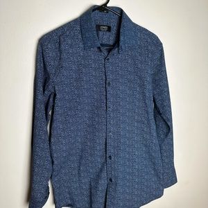 Mens Casual Blue Button Down